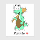 Sticker Un Dessin Tyrannosaurus Rex Caveman. (Feuille)
