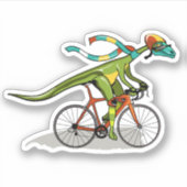 Sticker Un Dinosaure Anabisetia À Vélo. (Devant)