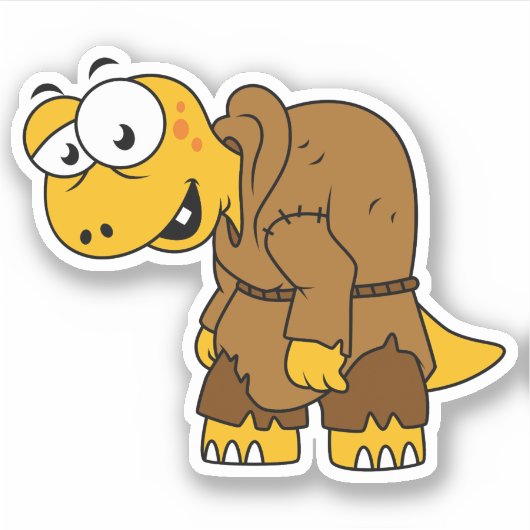 Sticker Un Dinosaure Dinosaure Hunchback. (Devant)
