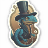 Sticker Un dragon gentilhomme dans un chapeau (Recto)