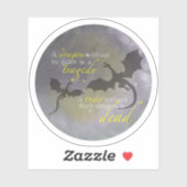 Sticker Un dragon sans son cavalier - Citation de Fourth W (Feuille)