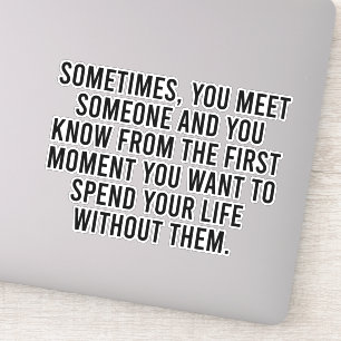 Sticker Un drôle de Humour d'introduction sarcastique dit