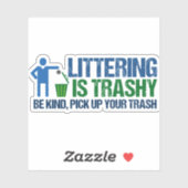 Sticker Un Drôle Jeu D'Écologistes Est Un Jeu Trashy (Feuille)