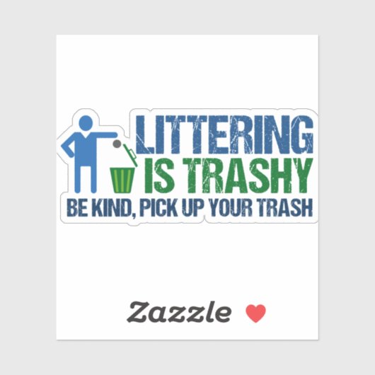 Sticker Un Drôle Jeu D'Écologistes Est Un Jeu Trashy (Feuille)