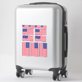 Sticker Un ensemble de 11 Drapeaux américains (Sur valise)