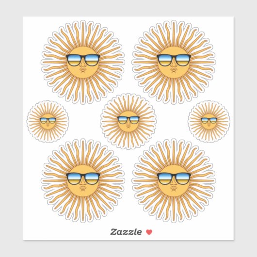 Sticker Un ensemble de sept dim dans des décalques (Feuille)