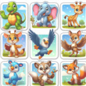 Sticker Un ensemble génial d'autocollants animaliers (Devant)