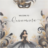 Sticker Un fabuleux masque de bal de bal de fin d'année Qu (Devant)