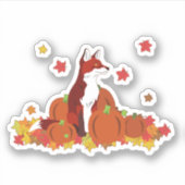 Sticker Un Fox dans le patch Citrouille (Devant)