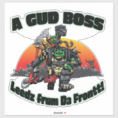 Sticker Un Gud Boss Leedz De Da Front (Feuille)