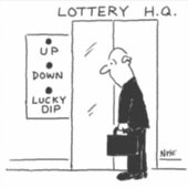 Sticker Un homme dans un ascenseur. Boutons de levage amus (Devant)