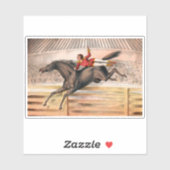 Sticker Un Interprète De Cirque À Cheval De Voûte (Feuille)