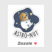 Sticker Un jeu d'astronaute de noix de muscade drôle (Feuille)