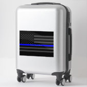 Sticker Un léger drapeau bleu US Graphique personnalisé (Sur valise)