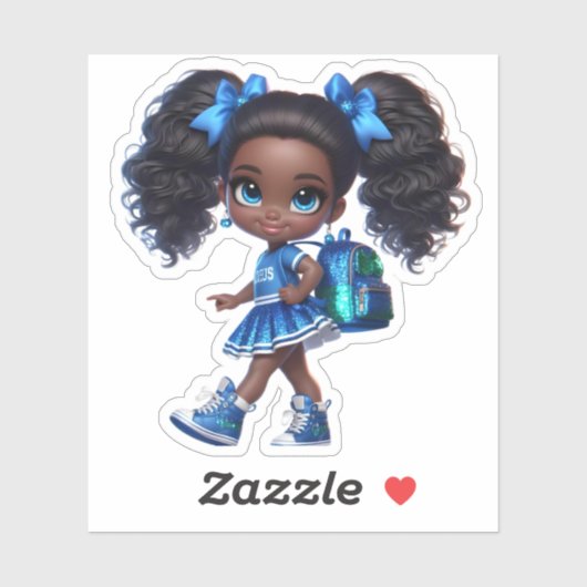 Sticker Un membre de l'équipe chaleureuse - Bleu (Feuille)