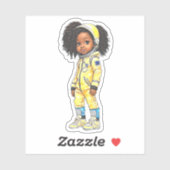 Sticker Un membre de l'équipe d'astronautes - Jaune (Feuille)