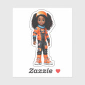 Sticker Un membre de l'équipe d'astronautes - Orange (Feuille)