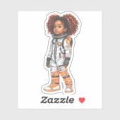 Sticker Un membre de l'équipe d'astronautes - Orange (Feuille)