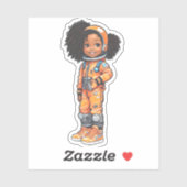 Sticker Un membre de l'équipe d'astronautes - Orange (Feuille)