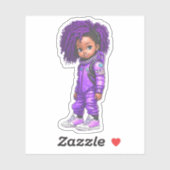 Sticker Un membre de l'équipe d'astronautes - Violet (Feuille)