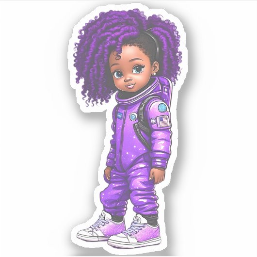Sticker Un membre de l'équipe d'astronautes - Violet (Devant)