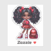 Sticker Un membre de l'équipe de soutien - Rouge (Feuille)