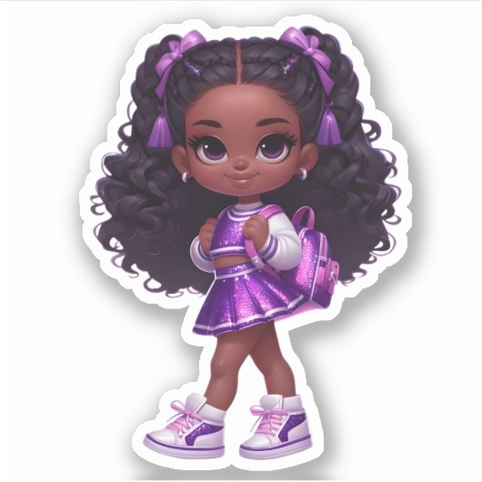 Sticker Un membre de l'équipe de soutien - Violet (Devant)