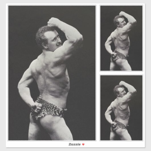 Sticker Un nouvel article de StrongMen Eugen Sandow Bodybu (Feuille)