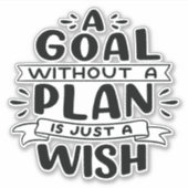 Sticker Un Objectif Sans Plan N'Est Qu'Un Souhait (Devant)