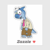Sticker Un Parasaurolophus Caricaturé En Zombie. (Feuille)