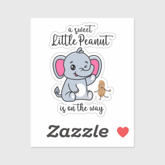 Sticker Un Petit Arachide Douce En Chemin Nouveau Cool Béb (Feuille)