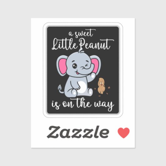 Sticker Un Petit Arachide Douce En Chemin Nouveau Cool Béb (Feuille)