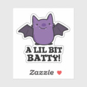 Sticker Un Petit Gros Bébé Amusant Bat Pun (Feuille)