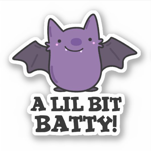 Sticker Un Petit Gros Bébé Amusant Bat Pun (Devant)