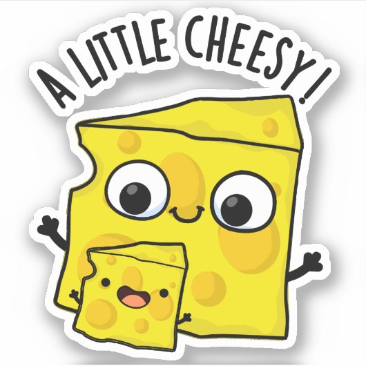 Sticker Un Petit Jeu De Nourriture Fantaisante Et Fromage (Devant)