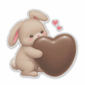 Sticker Un petit lapin vous aime à Pâques ! (Devant)