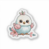 Sticker Un petit oiseau sur une branche (Devant)