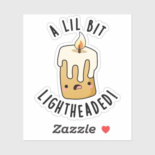 Sticker Un Petit Peu Lumière Tête Funny Chandelles Puns (Feuille)