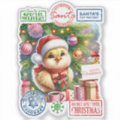 Sticker Un petit poussin est prêt pour Noël (Devant)