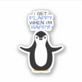 Sticker Un pingouin heureux (Devant)