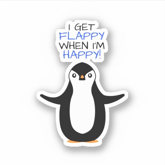 Sticker Un pingouin heureux (Devant)