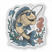 Sticker un poisson souriant (Devant)