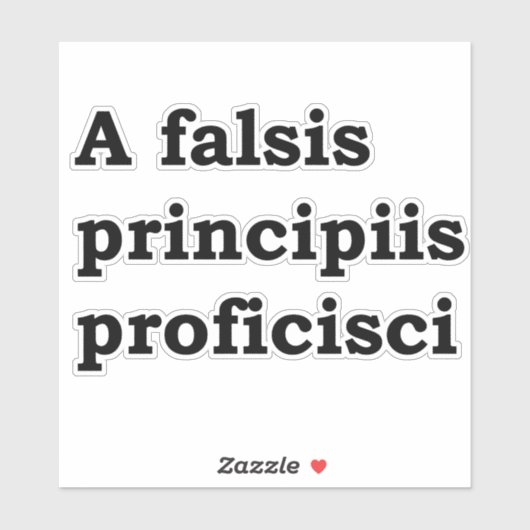 Sticker Un problème de principe erroné (Feuille)