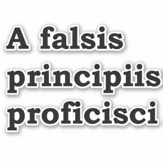 Sticker Un problème de principe erroné (Devant)