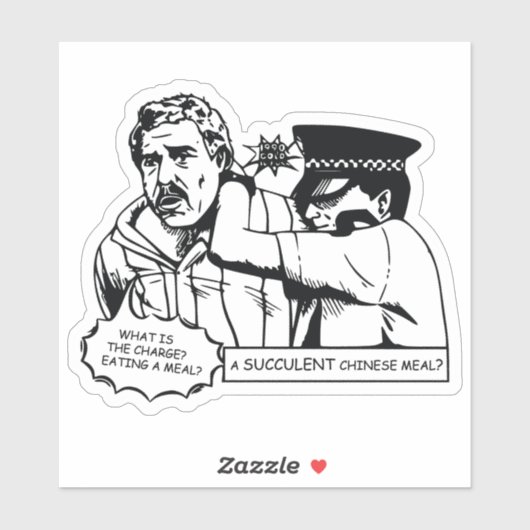 Sticker Un repas chinois succulent, C'EST UN MANIFESTE DÉM (Feuille)