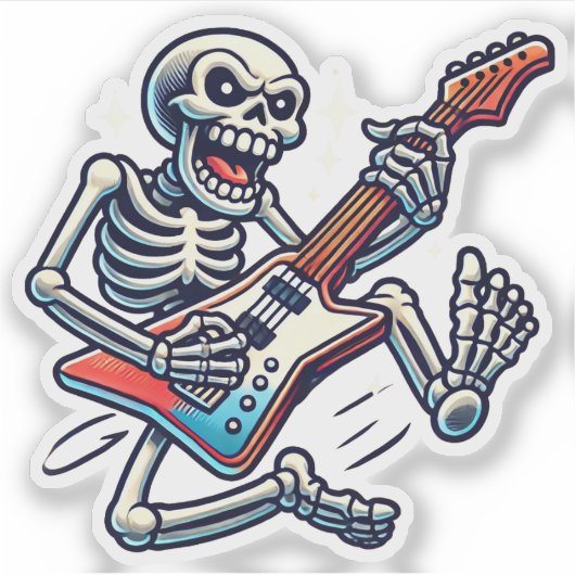 Sticker Un squelette en solo (Devant)
