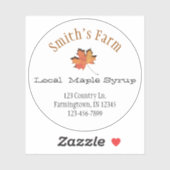 Sticker Un Stick de sirop d'érable circulaire transparent  (Feuille)