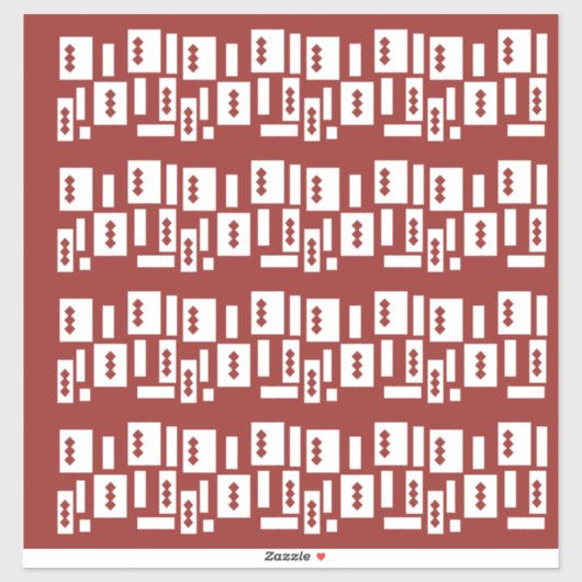 Sticker Un tapis rouge avec un motif texturé est étalé sur (Feuille)