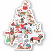Sticker Un très joyeux Noël de chien (Devant)