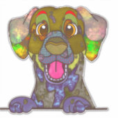 Sticker Un visage unique dalmate laid (Devant)